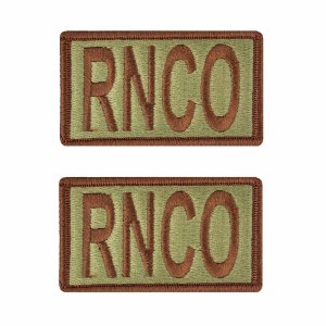 Air Force Patch: RNCO Letters, OCP with hook