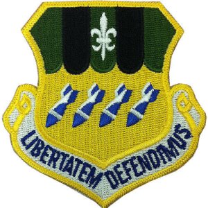 Air Force Patch: Second Bomb Wing, color with hook closure