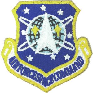 Air Force Patch: Space Command, color with hook closure.