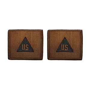 Air Force Patch: US Civilian in the Field Spice Brown, embroidered on OCP with hook closure