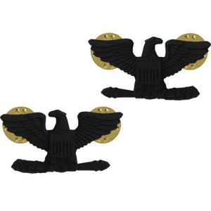 Air Force Rank: Colonel, black metal