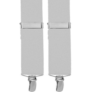 Air Force Suspenders with Clip Ends, white