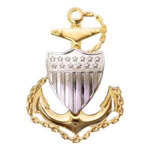 Coast Guard Cap Device: E7 Chief Petty Officer, regulation size