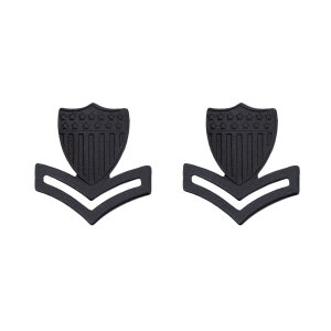Coast Guard Collar Device: E5 Petty Officer, black metal