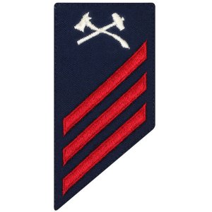 Coast Guard E3 Rating Badge: DAMAGE CONTROL, BLUE