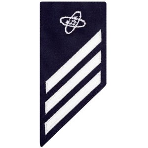 Coast Guard E3 Rating Badge: ELECTRONICS TECHNICIAN, BLUE
