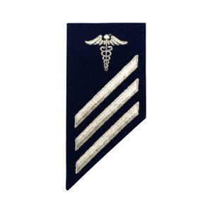 Coast Guard E3 Rating Badge: Health Services Technician, BLUE