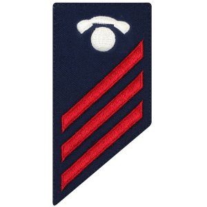 Coast Guard E3 Rating Badge: Information Specialist, BLUE