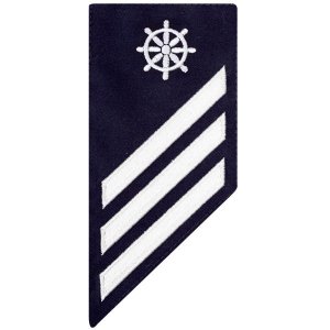 Coast Guard E3 Rating Badge: QUARTERMASTER, BLUE
