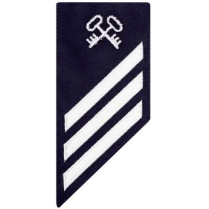 Coast Guard E3 Rating Badge: STOREKEEPER, BLUE