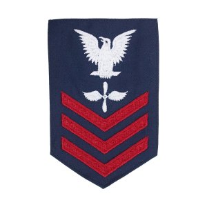 Coast Guard E6 Rating Badge: AVIATION MAINTENANCE, Blue