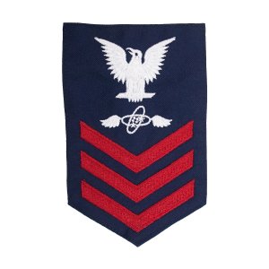 Coast Guard E6 Rating Badge: Avionics Electrical Technician, Blue