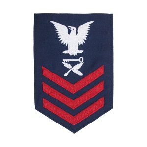 Coast Guard E6 Rating Badge: Culinary Specialist, Blue