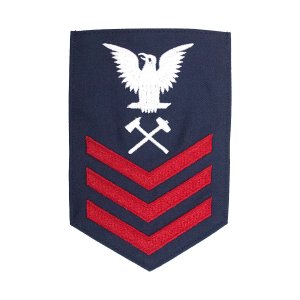 Coast Guard E6 Rating Badge: DAMAGE CONTROLMAN, Blue