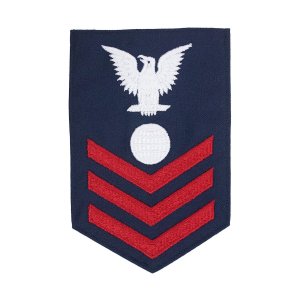 Coast Guard E6 Rating Badge: Electricians Mate, Blue
