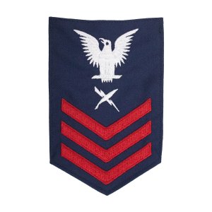 Coast Guard E6 Rating Badge: INTELLIGENCE SPECIALIST, Blue