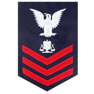 Coast Guard E6 Rating Badge: INVESTIGATOR, Blue