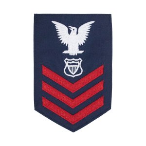 Coast Guard E6 Rating Badge: MARITIME ENFORCEMENT, Blue