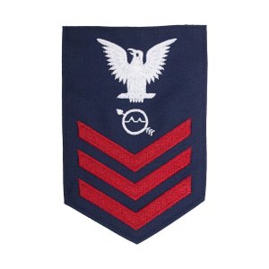 Coast Guard E6 Rating Badge: OPERATIONS SPECIALIST, Blue