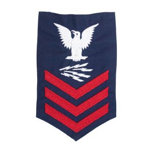 Coast Guard E6 Rating Badge: TELECOMMUNICATIONS SPECIALIST, Blue