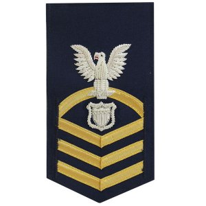 Coast Guard E7 Male Rating Badge: Maritime Enforcement, blue