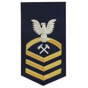 Coast Guard E7 Rating Badge: Damage Control, blue