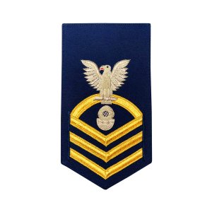 Coast Guard E7 Rating Badge: Diver, blue