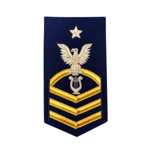 Coast Guard E8 Rating Badge: Musician, blue