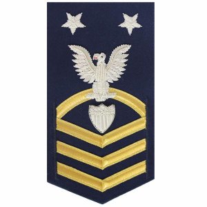 Coast Guard E9 Rating Badge: COMMAND ENLISTED ADVISOR, Blue