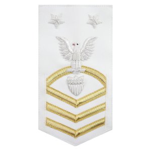 Coast Guard E9 Rating Badge: Command Enlisted Advisor, WHITE