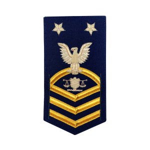 Coast Guard E9 Rating Badge: Investigator, blue
