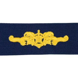 Coast Guard Embroidered Badge: Cutterman Officer, Ripstop fabric