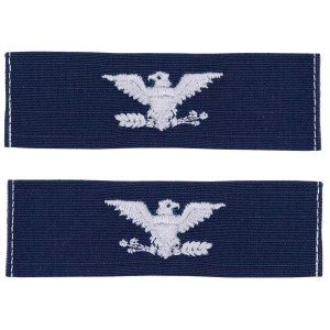 Coast Guard Embroidered Collar Device: Captain, Ripstop fabric