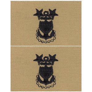 Coast Guard Embroidered Collar Device: E9 CPO: Master, desert