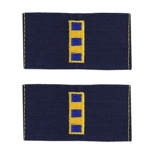Coast Guard Embroidered Collar Device: Warrant Officer 2, Ripstop fabric