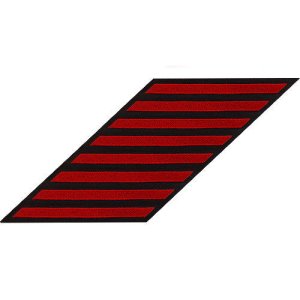 Coast Guard Hash Marks: Enlisted, Red on Blue Serge, Set of 8