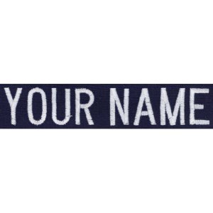 Coast Guard Name Tape: Individual, name embroidered on blue Ripstop