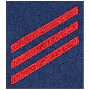 Coast Guard Ratting Badge: Group Rate E3 Fireman, blue serge