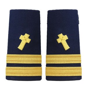 Coast Guard Shoulder Board: Enhanced Lieutenant Christian Chaplain