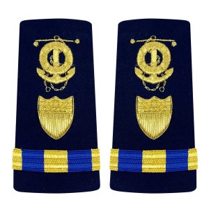 Coast Guard Shoulder Board: Enhanced Warrant Officer 3 Marine Safety Specialist Deck