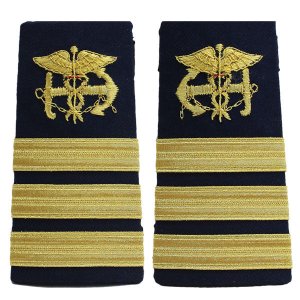 Coast Guard Shoulder Board: Female Enhanced Public Health Service Commander PHS