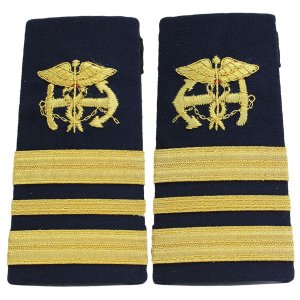 Coast Guard Shoulder Board: Female Enhanced Public Health Service Lieutenant Commander PHS