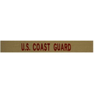 Coast Guard Tape: US Coast Guard, Bronze embroidered on Desert