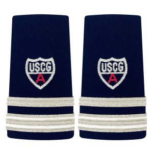 Coast Guard Auxiliary Enhanced Shoulder Board: SO 1-1/2 Stripe & Red 