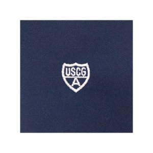 Coast Guard Auxiliary Sleeve Device, blue with silver letter A