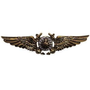 Marine Corps Badge: Aerial Navigator, Antique Gold