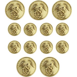 Marine Corps Button Set: Officer, (8-27 Ligne and 5-40 Ligne)