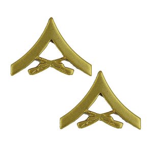 Marine Corps Chevron: Lance Corporal, satin gold