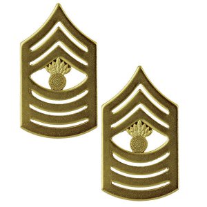 Marine Corps Chevron: Master Gunnery Sergeant, satin gold