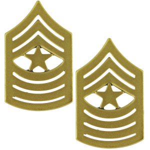 Marine Corps Chevron: Sergeant Major, satin gold